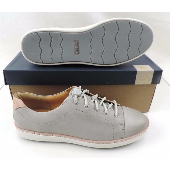 Women's Shoes Sperry Top Sider GOLD CUP CRUZ Lace Up Sneakers Light Grey Size 10 - Picture 9 of 9